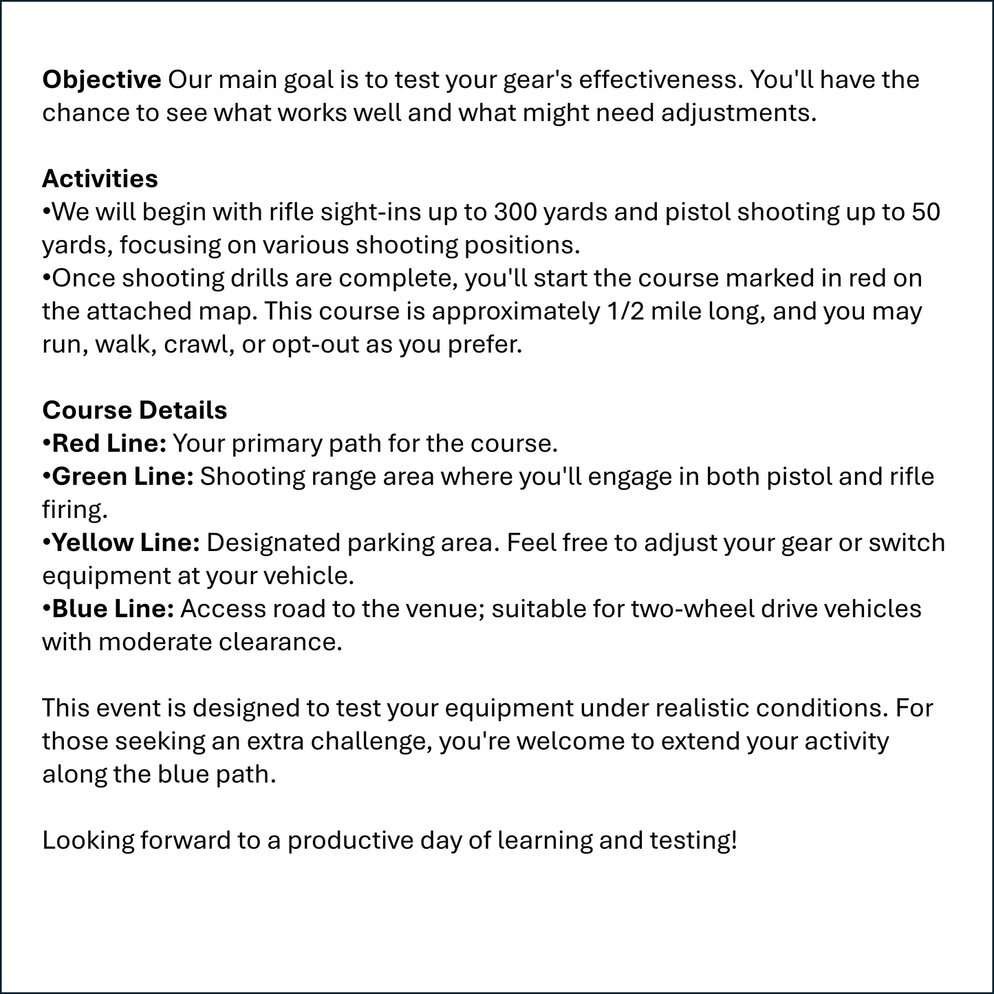 Run & Gun Gear Shakedown Training Event Derby, NC - Trace Armory Group