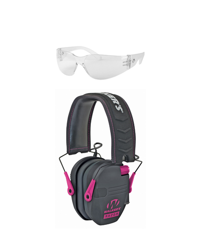 Electronic Hearing Protection with ANSI Z87.1-rated Shooting Glasses