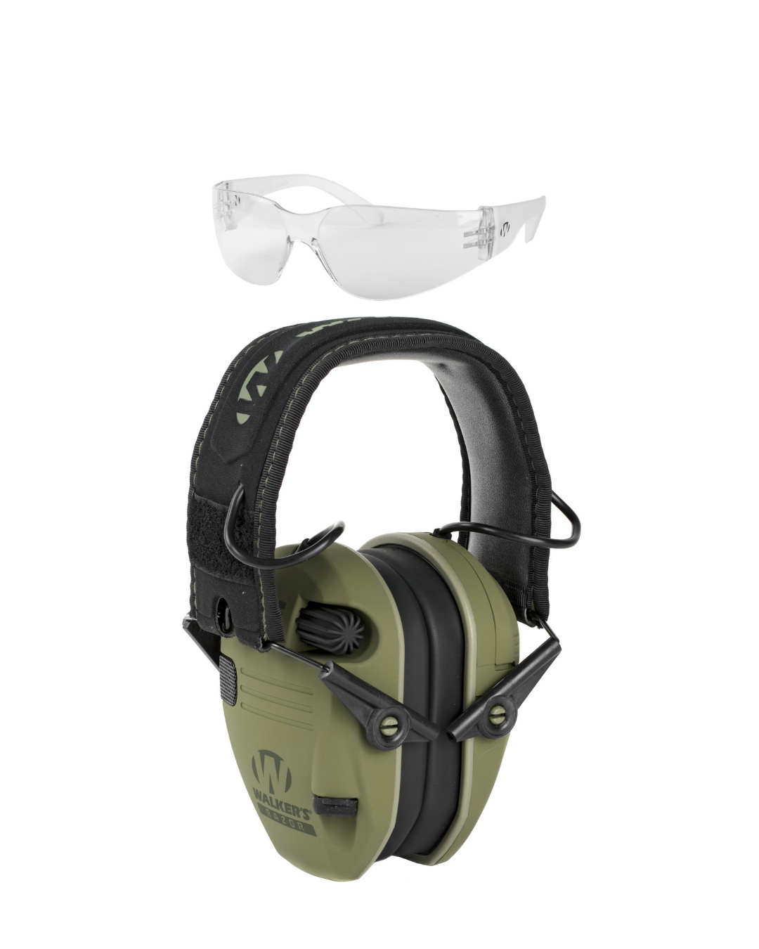 Electronic Hearing Protection with ANSI Z87.1-rated Shooting Glasses