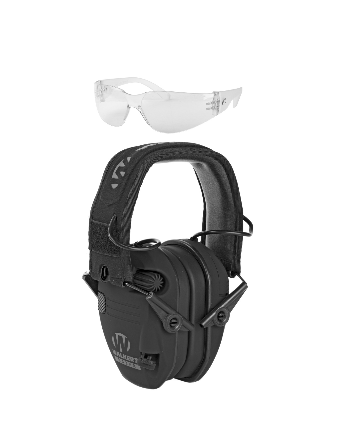 Electronic Hearing Protection with ANSI Z87.1-rated Shooting Glasses