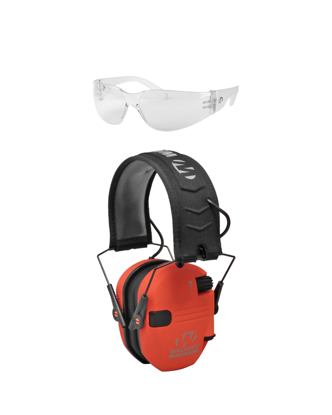Electronic Hearing Protection with ANSI Z87.1-rated Shooting Glasses